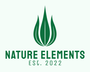 Natural Leaf Droplet logo design