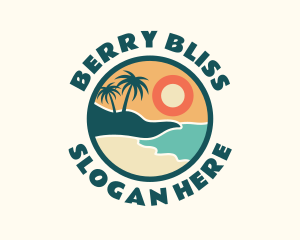 Sunset Beach Vacation logo design