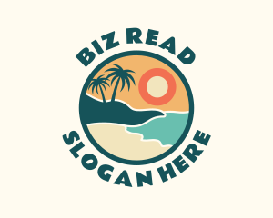 Sunset Beach Vacation logo design