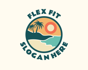 Sunset Beach Vacation logo design