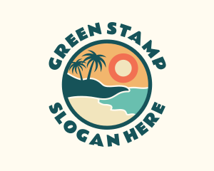 Sunset Beach Vacation logo design