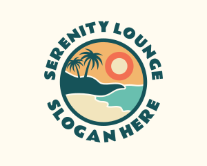 Sunset Beach Vacation logo design