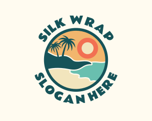 Sunset Beach Vacation logo design