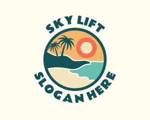 Sunset Beach Vacation logo design