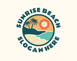 Sunset Beach Vacation logo design