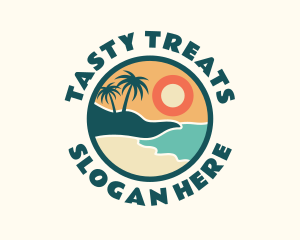 Sunset Beach Vacation logo design