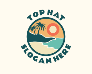 Sunset Beach Vacation logo design