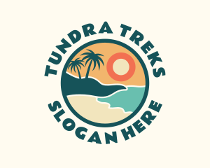 Sunset Beach Vacation logo design