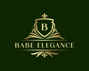 Luxury Ornate Crest Shield logo design