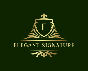 Luxury Ornate Crest Shield logo design