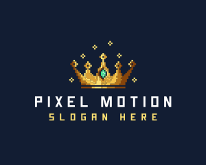 Pixel Royal Crown logo design