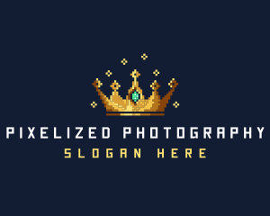 Pixel Royal Crown logo design