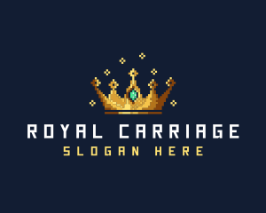 Pixel Royal Crown logo design