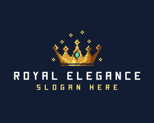 Pixel Royal Crown logo design