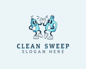 Cleaning Detergent Sanitation logo design