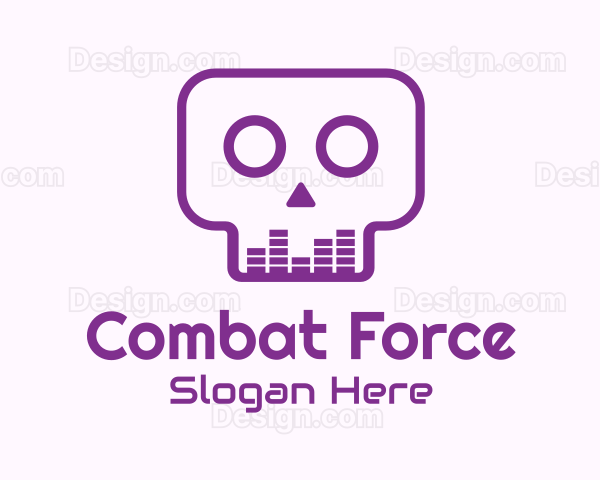 Purple Skull Equalizer Logo