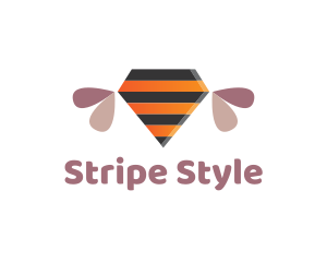 Diamond Bee Stripes logo design