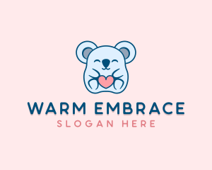 Koala Bear Heart logo design