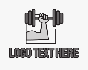 Weightlifting - Arm Weightlifting Gym logo design