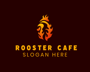 Flame Chicken Rooster  logo