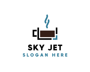 Hot Coffee Cup Logo