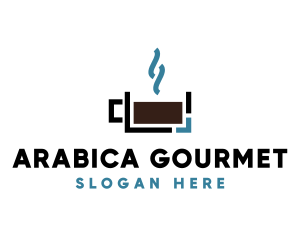 Hot Coffee Cup logo