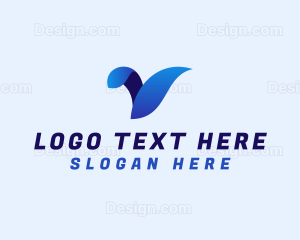 Modern Gradient Professional Letter V Logo