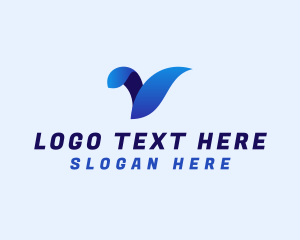 Modern Gradient Professional Letter V logo