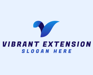 Modern Gradient Professional Letter V logo design