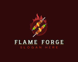 Barbecue Kebab Grill logo design