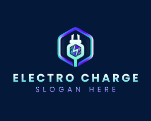 Electric Plug Charge logo design