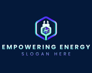 Electric Plug Charge logo design