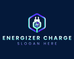 Electric Plug Charge logo design