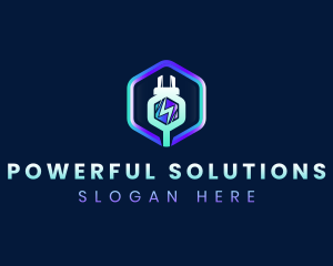 Electric Plug Charge logo design