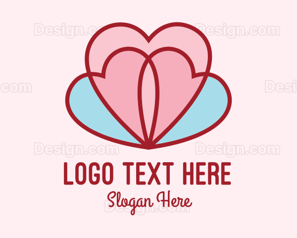Lovely Lotus Hearts Logo