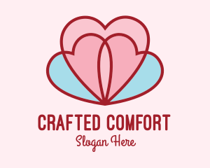 Lovely Lotus Hearts logo design