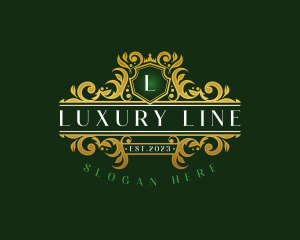 Royal Luxury Boutique Shield logo design