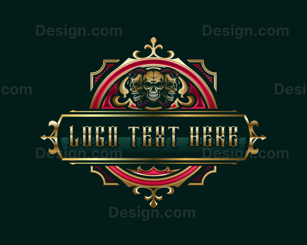 Luxury Skull Serpent Logo