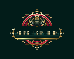 Luxury Skull Serpent  logo design