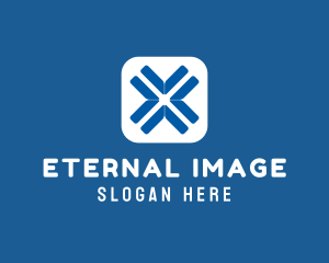 Blue Letter X Application  logo