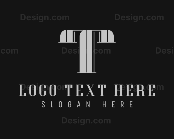 Boutique Hotel Brand Letter T Logo