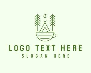 Green Tent Cafe logo design