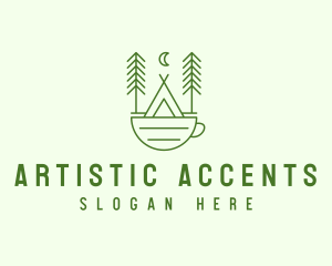 Green Tent Cafe logo design