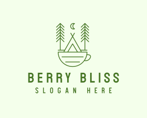 Green Tent Cafe logo design