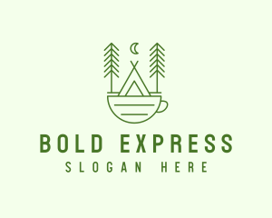 Green Tent Cafe logo design