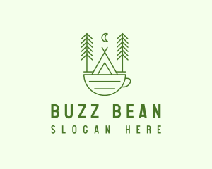 Green Tent Cafe logo design