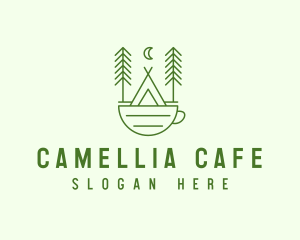 Green Tent Cafe logo design