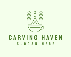 Green Tent Cafe logo design