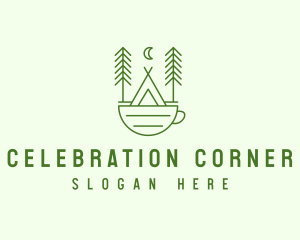 Green Tent Cafe logo design