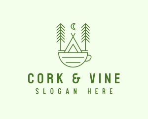 Green Tent Cafe logo design